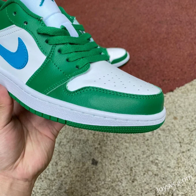 Air Jordan 1 Low DC0774-304 White Green Blue Retro