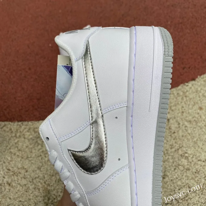 Nike Air Force 1 Low AF1 Men's Silver White Sneakers DZ6755-100