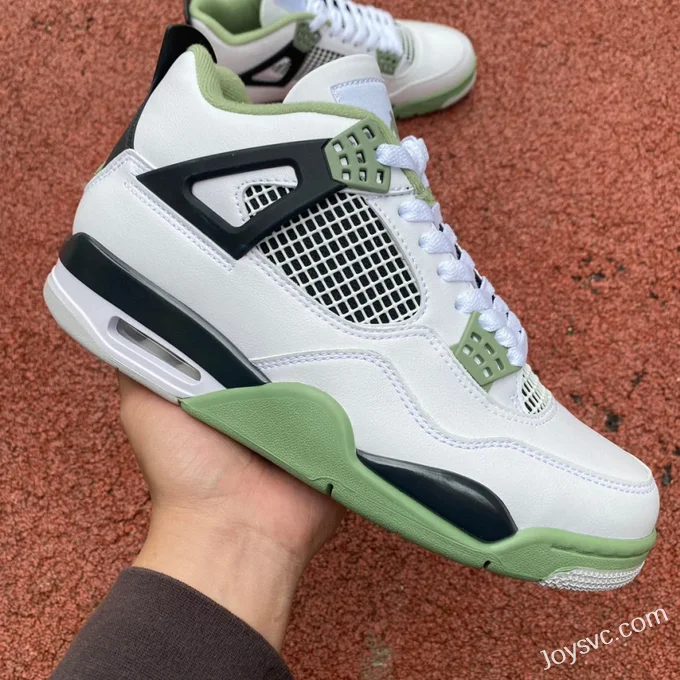 Air Jordan 4 AQ9129-103 White Green Black