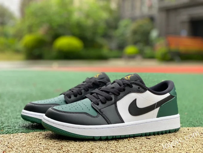 Air Jordan 1 Low Golf DD9315-107 Black White Green Retro