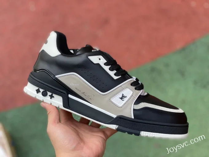 Louis Vuitton Trainer Black Grey Low Dongguan Version