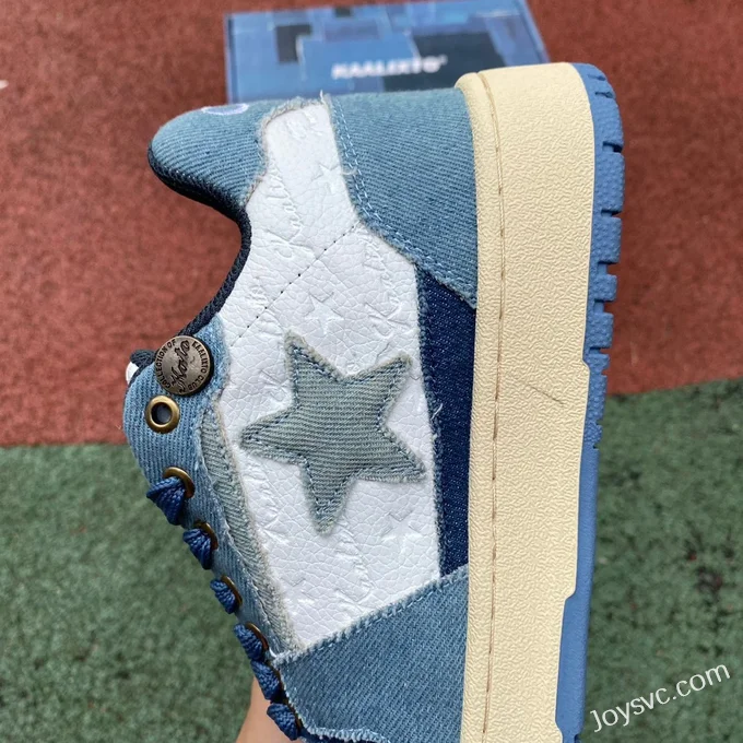 KAALIXTO Wrangler Stars Mid-Top Shoes in Denim