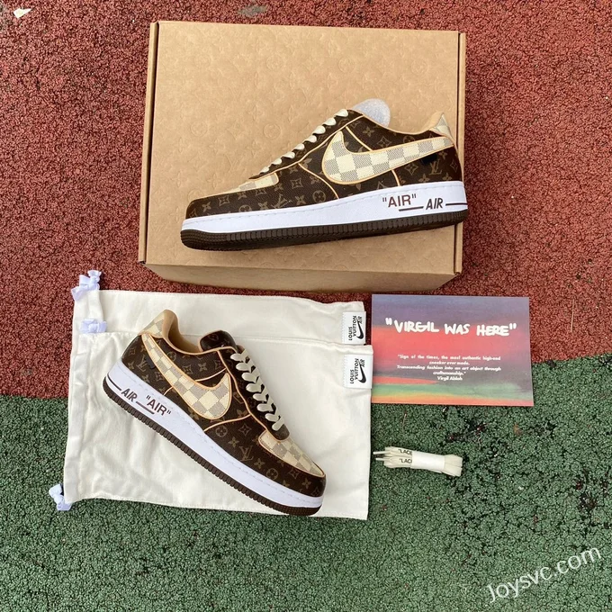 Louis Vuitton x Nike Air Force 1 Low Brown