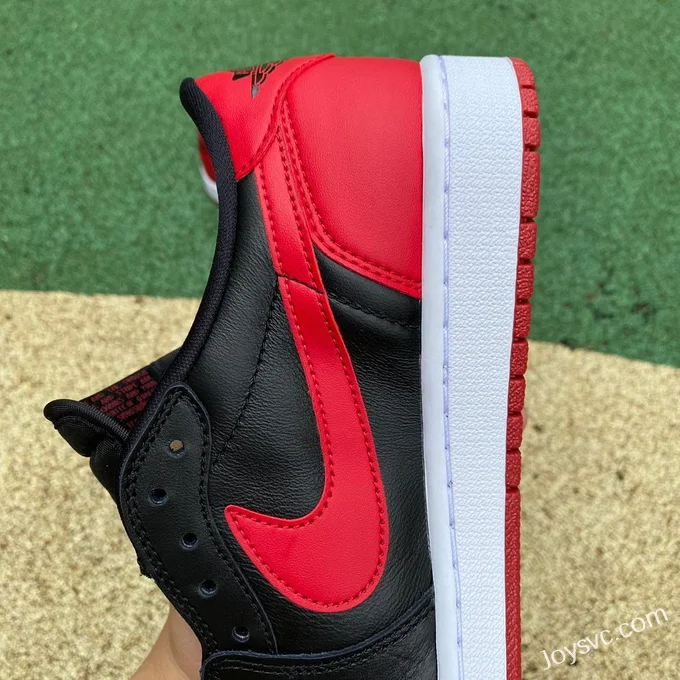 Air Jordan 1 Low 705329-001 Black Red Bred DG Version