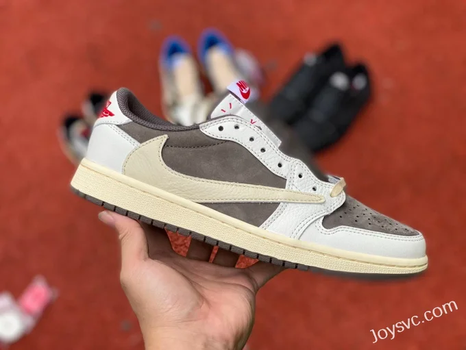 Travis Scott x Air Jordan 1 Low DM7866-162 White Brown Foreign Trade Version