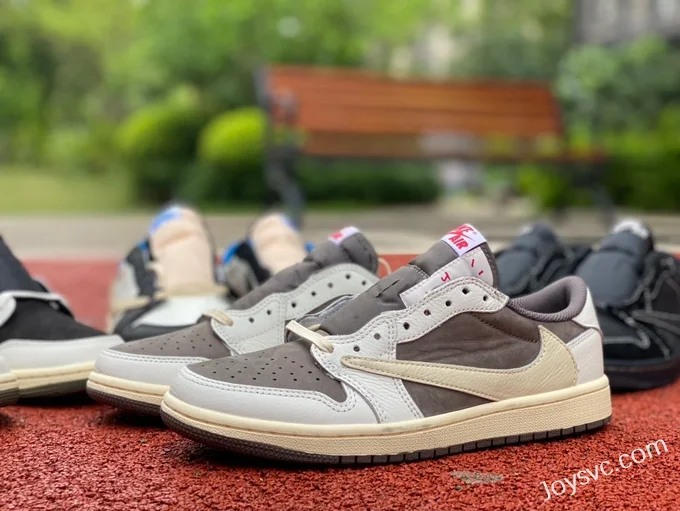 Travis Scott x Air Jordan 1 Low DM7866-162 White Brown Foreign Trade Version