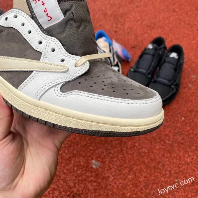 Travis Scott x Air Jordan 1 Low DM7866-162 White Brown Foreign Trade Version