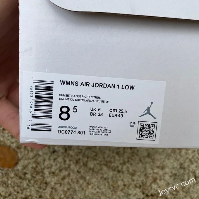 Air Jordan 1 Low DC0774-801 White Pink Orange Retro