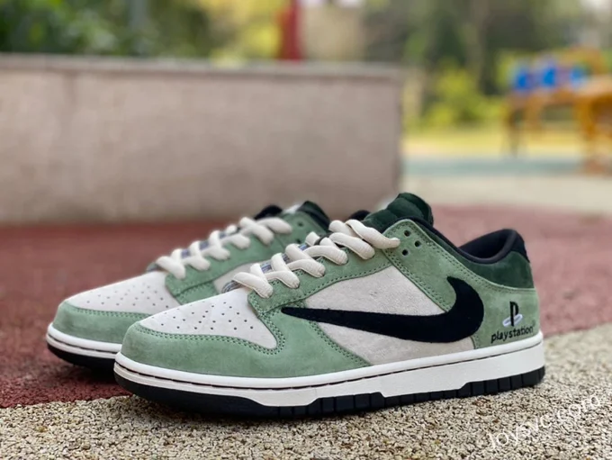 Travis Scott x Playstation x Nike SB Dunk Low White Green CU1726-8