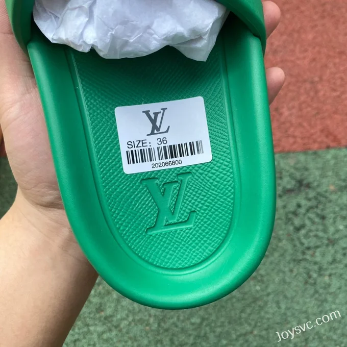 Louis Vuitton WATERFRONT Green Slides