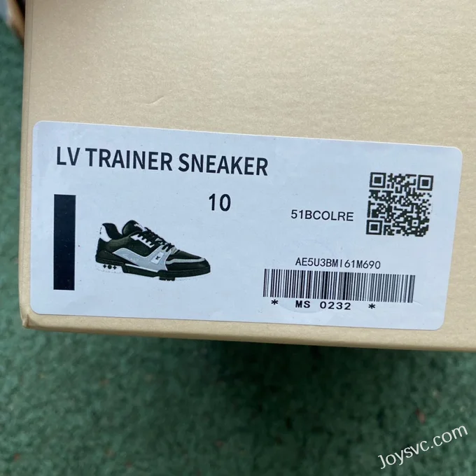 Louis Vuitton Trainer Black Grey Low Dongguan Version