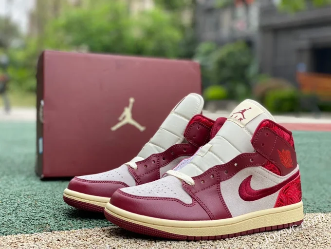 Air Jordan 1 WMNS Tiki Leaf White Red DZ2820-60