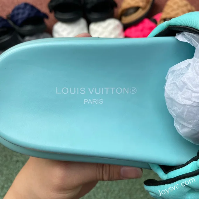 Louis Vuitton Pool Pillow Comfort Tiffany Velcro Slides