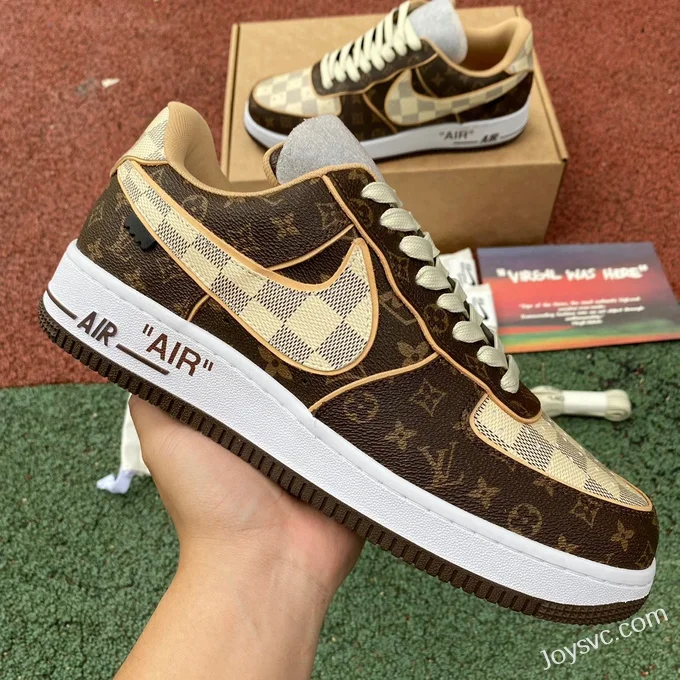 Louis Vuitton x Nike Air Force 1 Low Brown