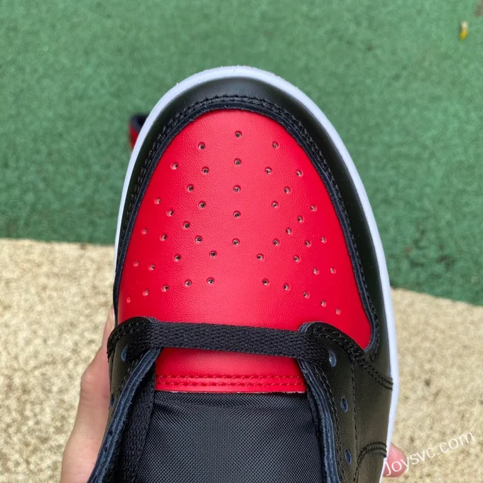 Air Jordan 1 Low 705329-001 Black Red Bred DG Version