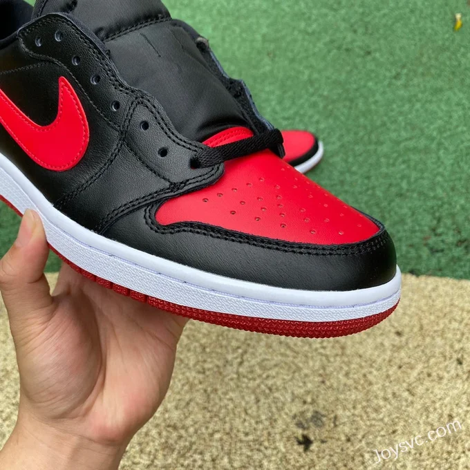 Air Jordan 1 Low 705329-001 Black Red Bred DG Version