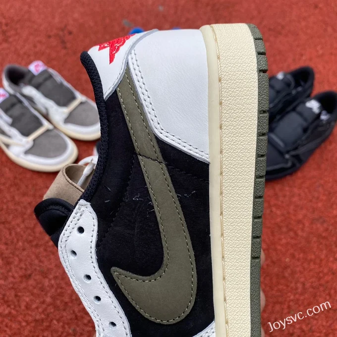 Travis Scott x Air Jordan 1 Low DZ4137-106 Olive Green Foreign Trade Version