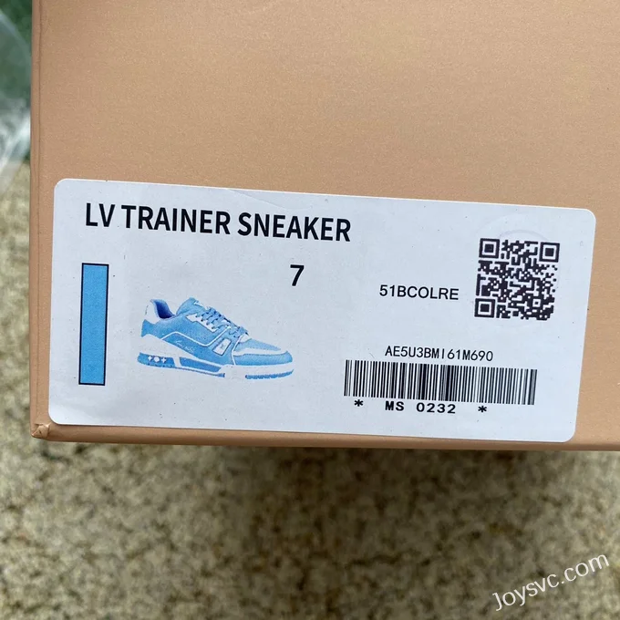 Louis Vuitton Trainer UNC Blue Low Dongguan Version