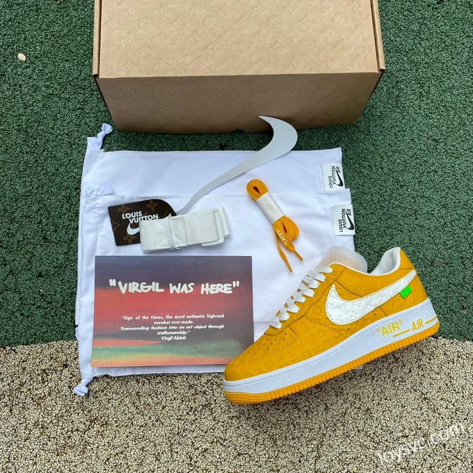 Louis Vuitton x Nike Air Force 1 Low Yellow