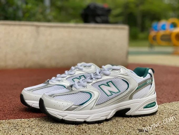 NB 530 Silver White Green New Balance 530 Retro Running Shoes MR530AB