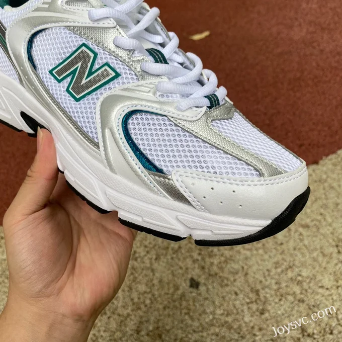 NB 530 Silver White Green New Balance 530 Retro Running Shoes MR530AB