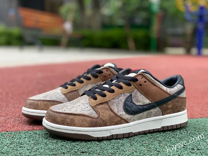 Nike Dunk Low CO.JP Snake Print Brown Retro Sneakers FJ5434-120