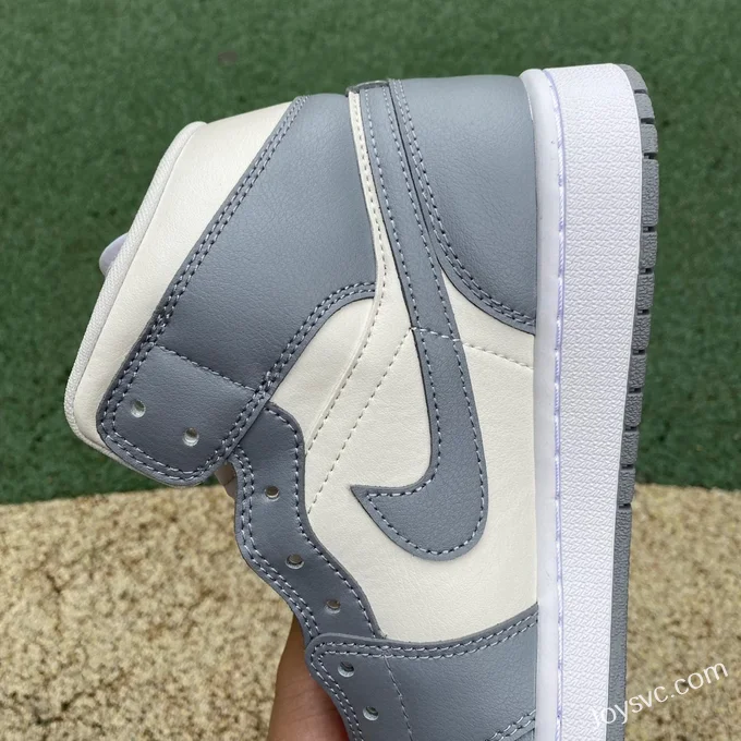 Air Jordan 1 Mid Grey White Dior BQ6472-115