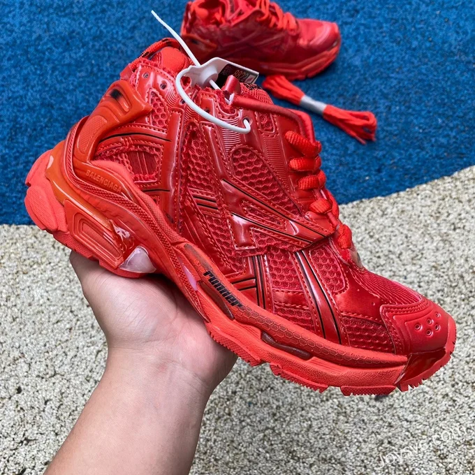 Balenciaga 7.0 Red Vintage Dad Shoes