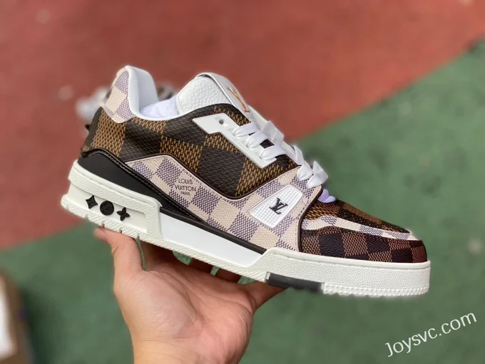 Louis Vuitton Trainer Brown Checker Low Dongguan Version