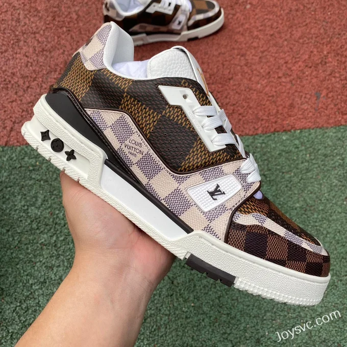 Louis Vuitton Trainer Brown Checker Low Dongguan Version