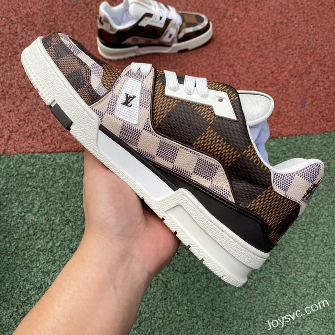 Louis Vuitton Trainer Brown Checker Low Dongguan Version