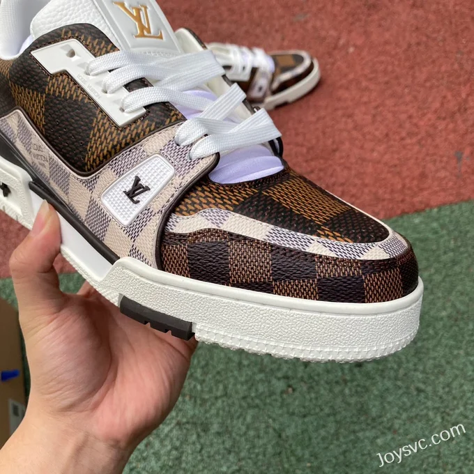 Louis Vuitton Trainer Brown Checker Low Dongguan Version