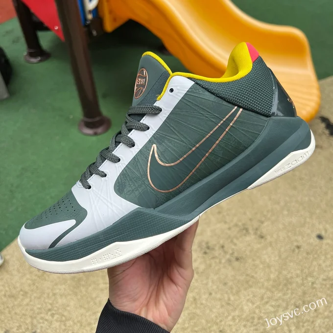 Nike Zoom Kobe 5 EYBL - Grey Green Basketball Shoes