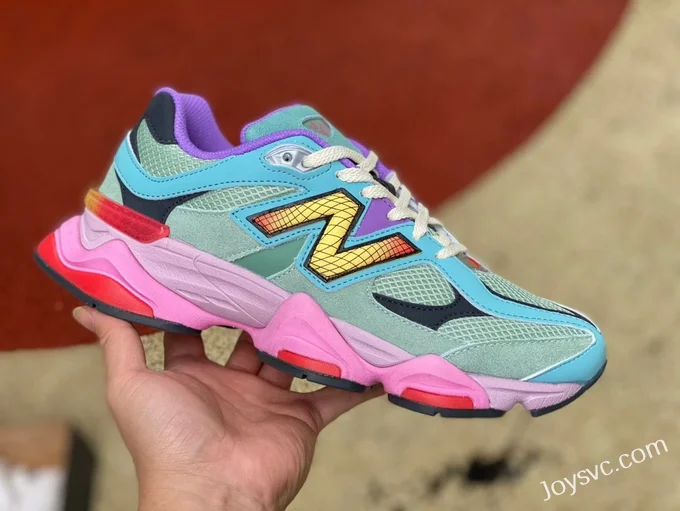 New Balance 9060 Green Blue Pink Retro Running Shoes U9060WRB