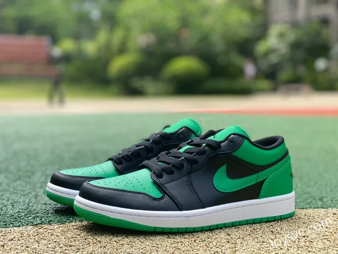 Air Jordan 1 Low 553558-065 Black Green Retro