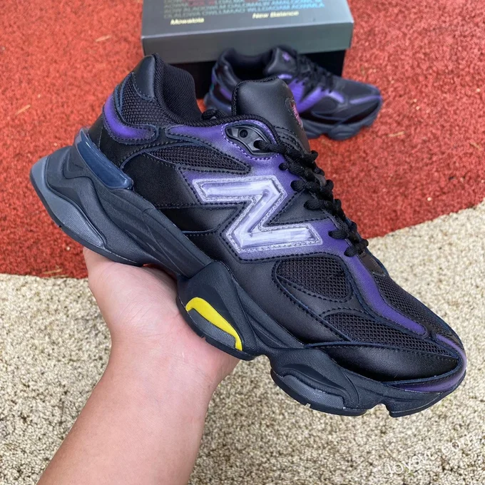 New Balance 9060 Black Purple Retro Running Shoes U9060MW