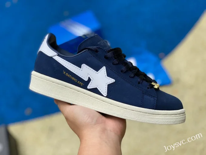 BAPE x Adidas Campus 80S in Navy Blue