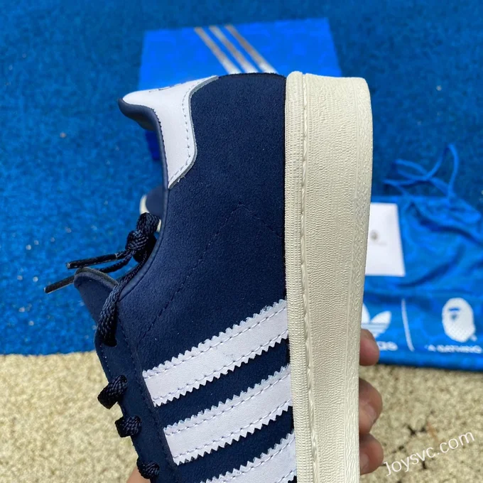 BAPE x Adidas Campus 80S in Navy Blue