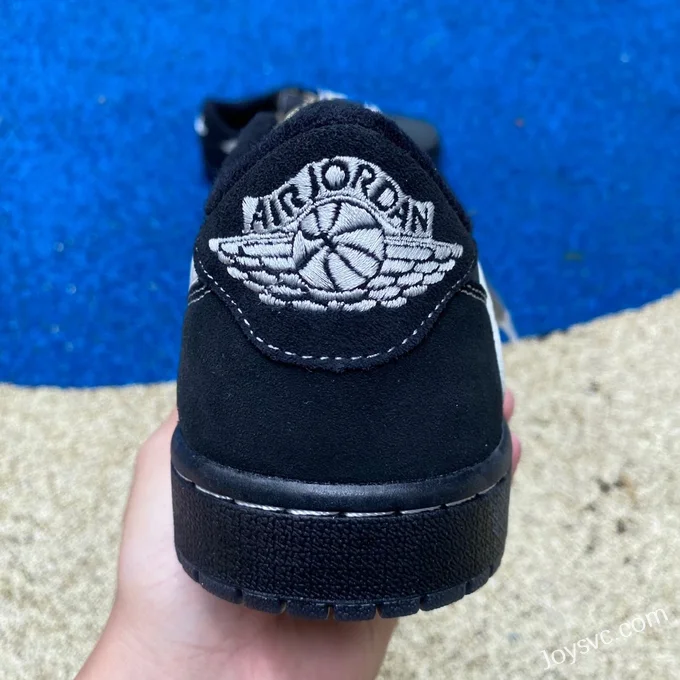 Travis Scott x Air Jordan 1 Low DM7866-889 Black Color Hook Custom Version