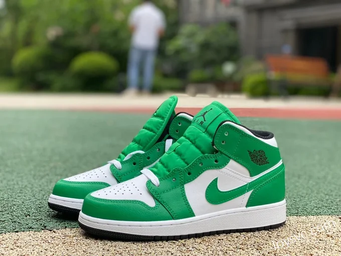 Air Jordan 1 Mid White Green DQ8423-301