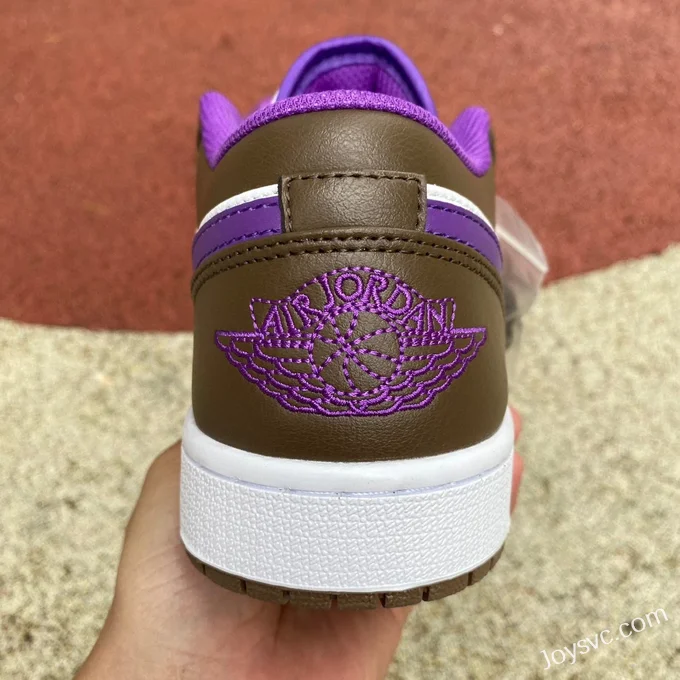 Air Jordan 1 Low 553558-215 Brown White Purple