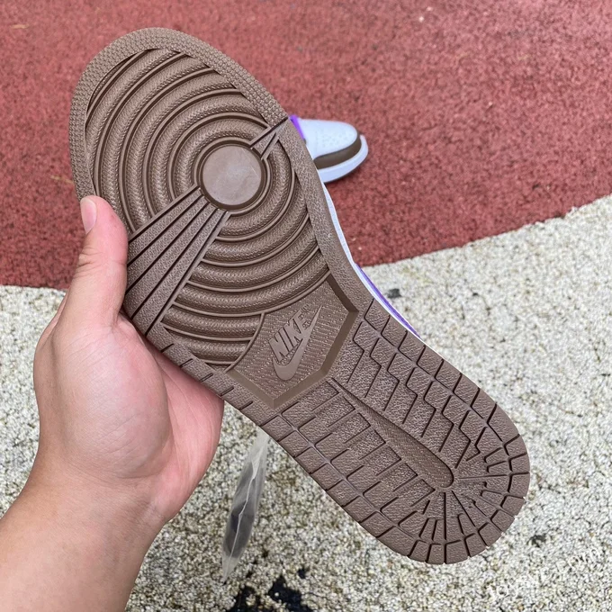 Air Jordan 1 Low 553558-215 Brown White Purple