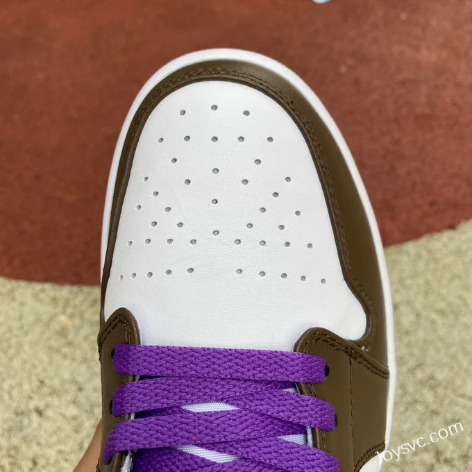 Air Jordan 1 Low 553558-215 Brown White Purple