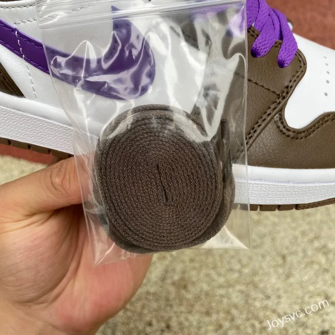 Air Jordan 1 Low 553558-215 Brown White Purple