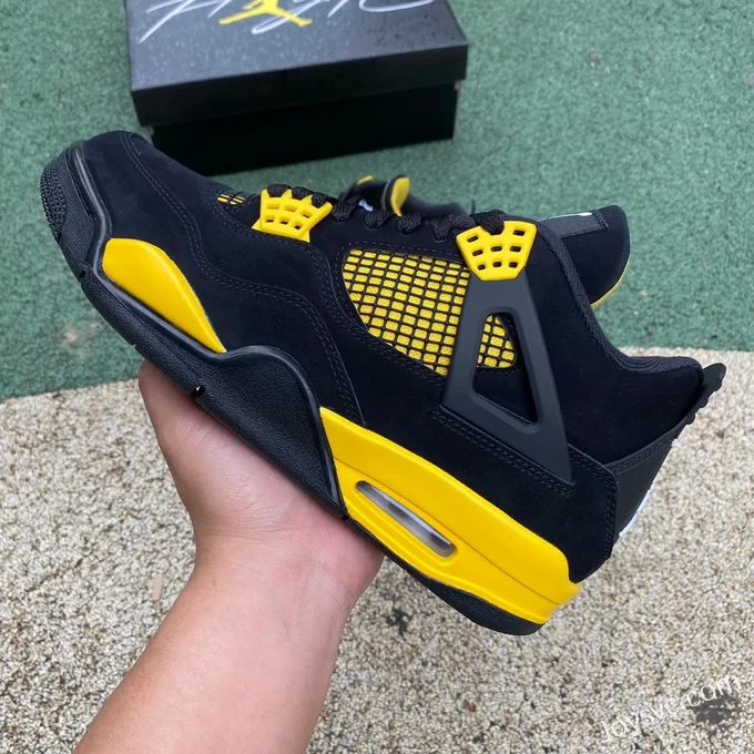 Air Jordan 4 Thunder Mid DH6927-017 Black Yellow