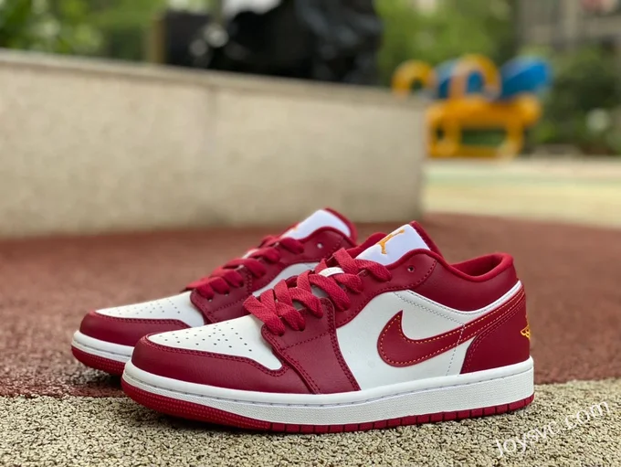 Air Jordan 1 Low Cardinal 553558-607 White Red Retro