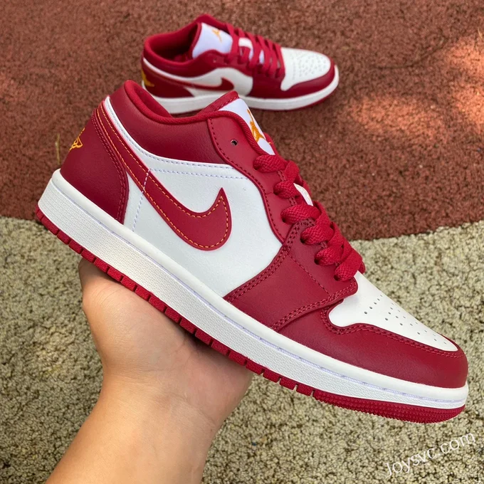 Air Jordan 1 Low Cardinal 553558-607 White Red Retro