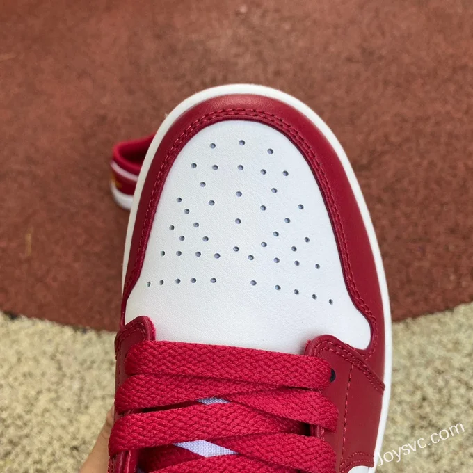 Air Jordan 1 Low Cardinal 553558-607 White Red Retro