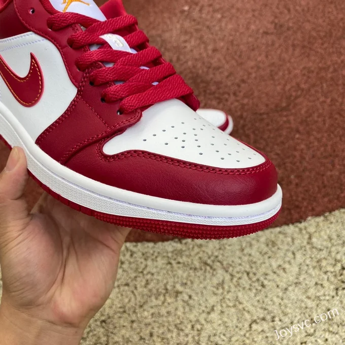 Air Jordan 1 Low Cardinal 553558-607 White Red Retro