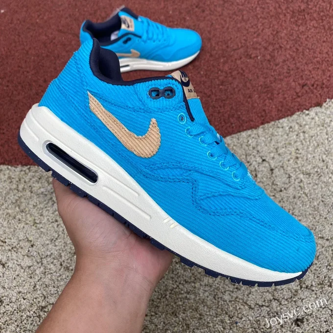 Nike Air Max 1 PRM Blue Men's Running Shoes FB8915-400